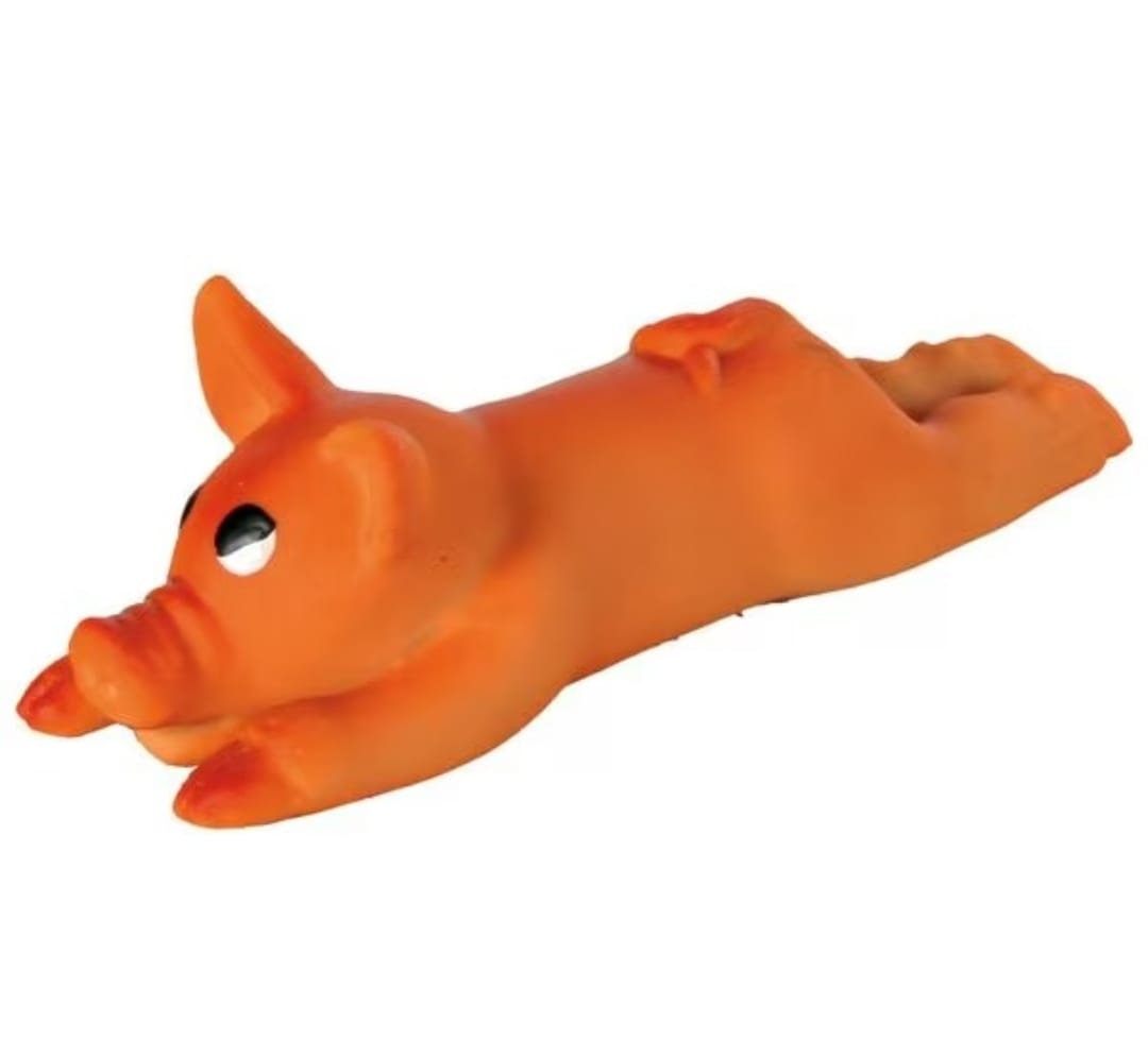 Jucarie Trixie porc latex cu sunet pentru caini 13 cm 35092